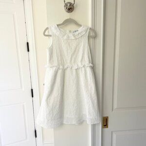 Little English Girls Annabel Sundress White Eyelet - SIZE 8